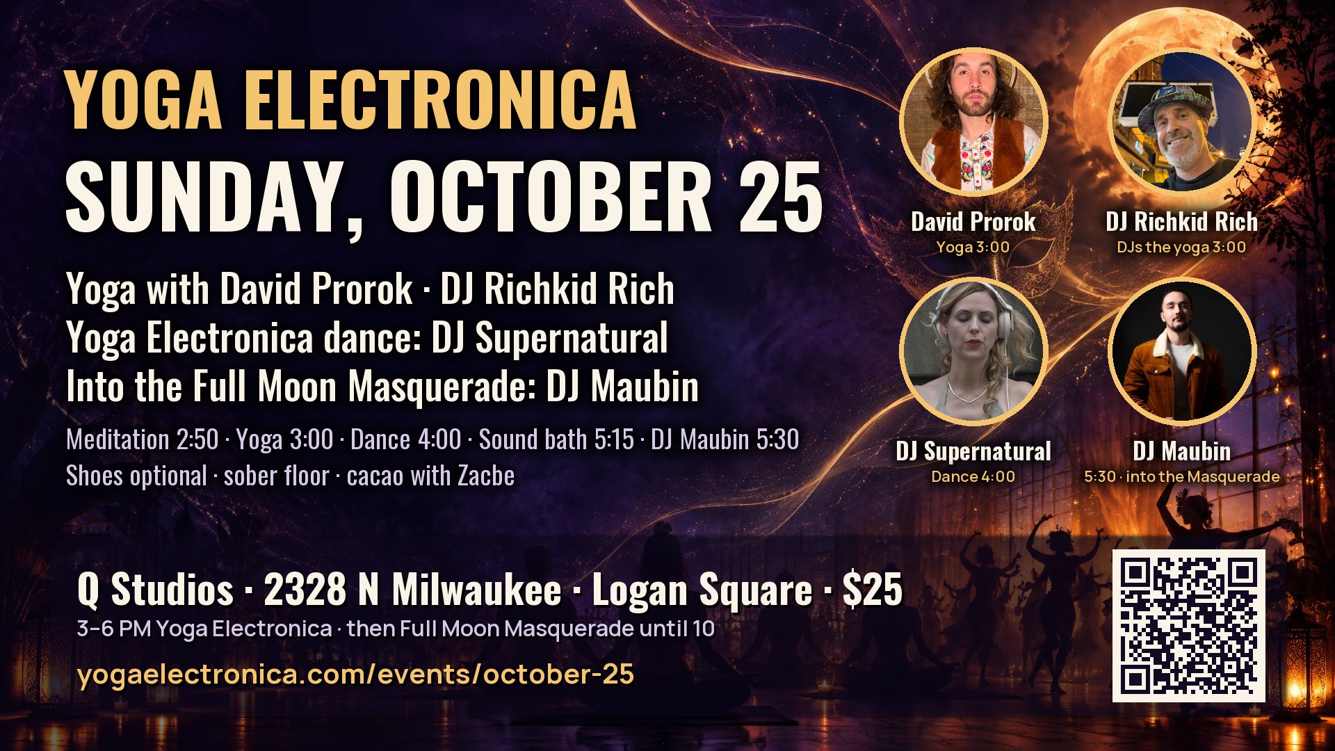 October 25 Yoga Electronica flyer
